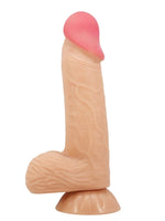 Censan Lisle 8.1 İnç Kıkırdak Yapılı Gerçek Deri Yapılı Dildo - C-7653