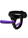 Censan Mor Double Dong Titreşimli Belden Bağlamalı Çift Taraflı Bisex Dildo Vibratör model 2 - C-7676