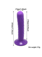 Censan Mor Double Dong Titreşimli Belden Bağlamalı Çift Taraflı Bisex Dildo Vibratör model 2 - C-7676