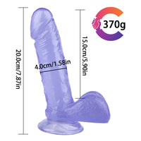 Censan Mor Renk Jel Dildo - C-7420