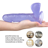 Censan Mor Renk Jel Dildo - C-7420