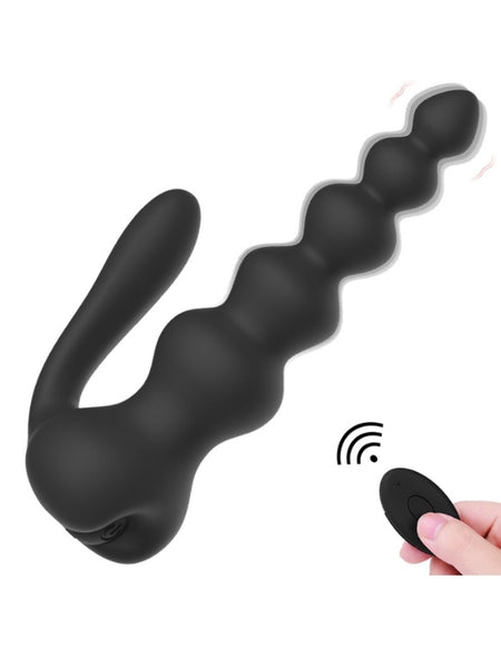 Censan Neue 10 Fonksiyonlu Titreşimli Anal Boncuklu Plug – Kablosuz Kumandalı - C-7680
