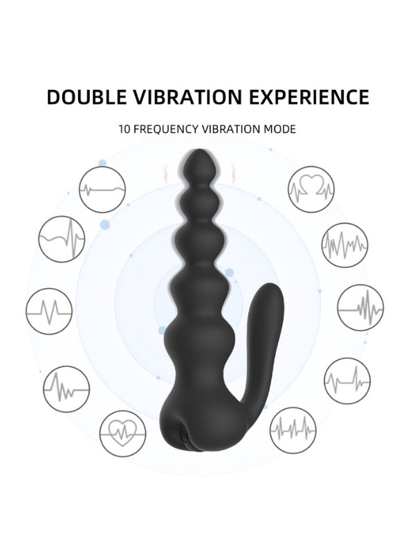 Censan Neue 10 Fonksiyonlu Titreşimli Anal Boncuklu Plug – Kablosuz Kumandalı - C-7680