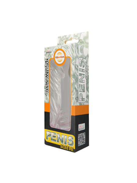 Censan New Stretchable Magic Material Titreşimli Klitoris Uyarıcılı Şeffaf Penis Kılıfı - C-BI010045Z2