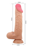 Censan Ortan 9.4 İnç Kıkırdak Yapılı Gerçek Deri Yapılı Dildo - C-7654