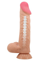 Censan Ortan 9.4 İnç Kıkırdak Yapılı Gerçek Deri Yapılı Dildo - C-7654