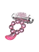 Censan Plasure Tongue Titreşimli Klitoris Uyarıcılı Şeffaf Penis Kılıfı - C-BI014075