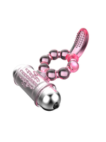 Censan Plasure Tongue Titreşimli Klitoris Uyarıcılı Şeffaf Penis Kılıfı - C-BI014075
