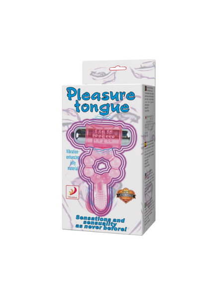 Censan Plasure Tongue Titreşimli Klitoris Uyarıcılı Şeffaf Penis Kılıfı - C-BI014075