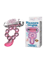 Censan Plasure Tongue Titreşimli Klitoris Uyarıcılı Şeffaf Penis Kılıfı - C-BI014075