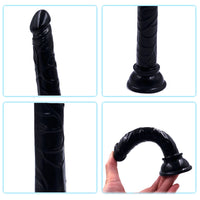 Censan Siyah Renk Gerçekçi 15CM Anal Dildo - C-7430-S