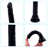 Censan Siyah Renk Gerçekçi 15CM Anal Dildo - C-7430-S