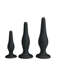 Censan Siyah Silikon Anal Tıkaç Set - C-BI014456H