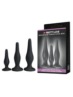 Censan Siyah Silikon Anal Tıkaç Set - C-BI014456H