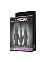 Censan Siyah Silikon Anal Tıkaç Set - C-BI014456H