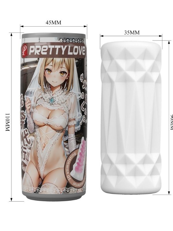 Censan Super Soft Material 3d Stimulating Kiko Kola Kutusu Şeklinde Mastürbatör - C-BM00900T88A