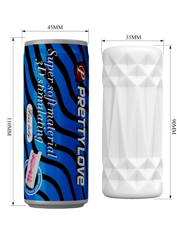 Censan Super Soft Material 3d Stimulating Kola Kutusu Şeklinde Mastürbatör Mavi - C-BM00900T881