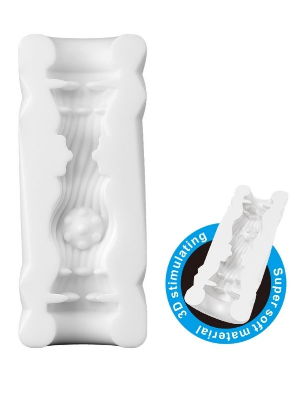 Censan Super Soft Material 3d Stimulating Kola Kutusu Şeklinde Mastürbatör Mavi - C-BM00900T881