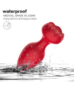 Censan Telefon Kontrollü Full Covered Rubber Rose Anal Plug – Siyah - C-7649S
