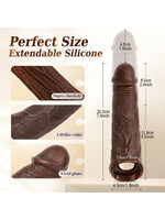 Censan Telefon Kontrollü Melez Renkte Titreşimli Penis Kılıfı - C-S006