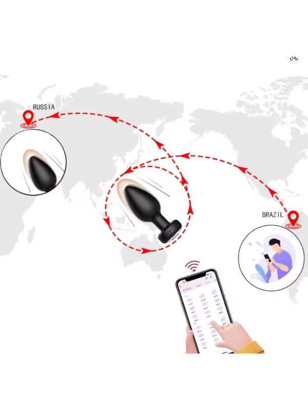 Censan Telefon Kontrollü Titreşimli Anal plug 1 - C-7643