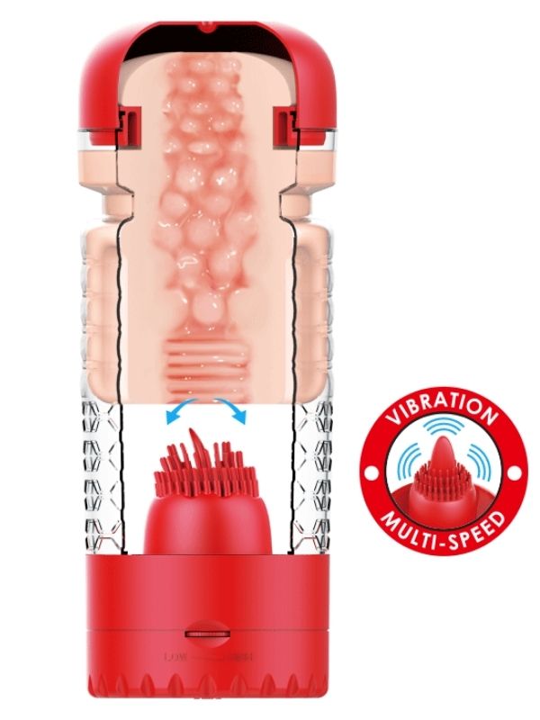Censan Theresa Kırmızı Vajina & Dil Mastürbatör - C-BM00900T651