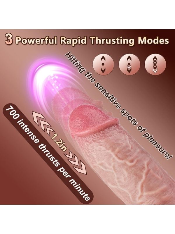 Censan Thrusting Huge Thick Dildo Vibratör 21 Cm - C-7499