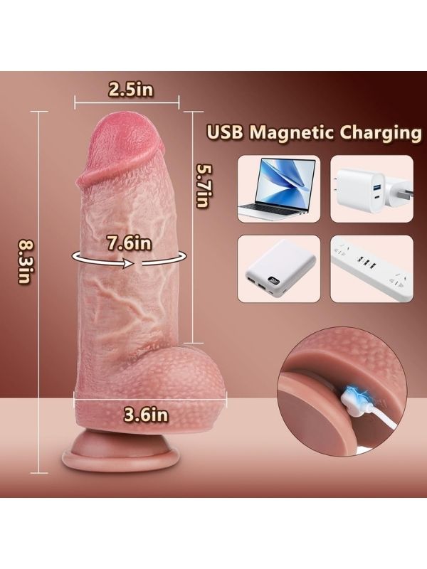 Censan Thrusting Huge Thick Dildo Vibratör 21 Cm - C-7499
