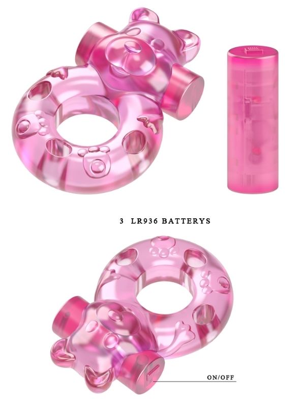 Censan Titreşimli Penis Halkası Sweet Bear - C-7600