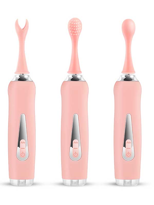 Censan Üç Başlıklı Değiştirilebilir Vibratör Pembe - C-7353CR