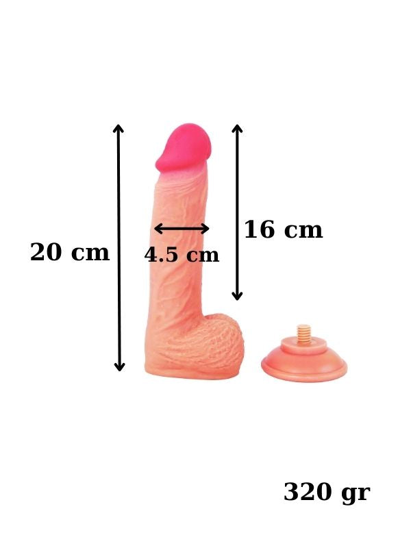 Censan Ultra Gerçekçi 20 Cm Kıkırdaklı Dildo - C-ZTPE-050
