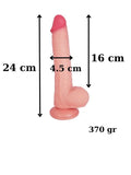Censan Ultra Gerçekçi 24 Cm Kıkırdaklı Dildo - C-317003F
