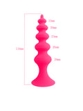 Censan Vantuzlu Boğumlu Silikon Anal Plug Pembe - C-7382