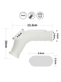 Censan Vibrating Drip Knights Ring with Scrotum Sleeve (Beyaz) - C-LV343116