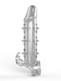 Censan Wolf Warrior Crystal Şeffaf Dokulu Penis Kılıfı – Esnek TPE Malzeme, Gerçekçi His, 13.8 cm - C-7687