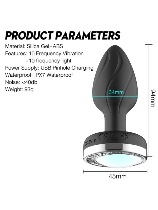Censan Ycxydr Telefon Kontrollü Titreşimli Anal plug - C-7642