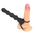 Çift Kavrama Halkalı Titreşimli 14 cm Anal Plug Vibratör Mastürbatör - LV2619