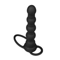 Çift Kavrama Halkalı Titreşimli 14 cm Anal Plug Vibratör Mastürbatör - LV2619