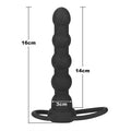 Çift Kavrama Halkalı Titreşimli 14 cm Anal Plug Vibratör Mastürbatör - LV2619
