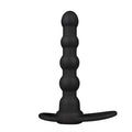 Çift Kavrama Halkalı Titreşimli 14 cm Anal Plug Vibratör Mastürbatör - LV2619