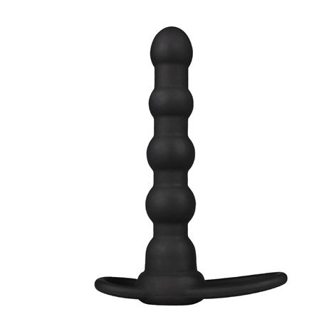 Çift Kavrama Halkalı Titreşimli 14 cm Anal Plug Vibratör Mastürbatör - LV2619