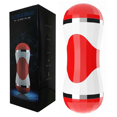 Çift Taraflı Fener Tipi Realistik Suni Vajinal ve Oral Mastürbatör - BDM7017