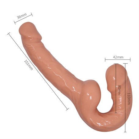 Çift Taraflı Lezbiyen Penis Süper Gerçekçi Strapless - BDM2280