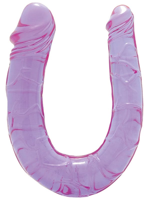 Çift Başlı Mini Jel Realistik U Dildo - SC25102