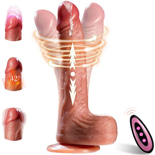 Çılgın Joe 22 Cm Isıtmalı Oynar Başlı Dildo - FA-SI2