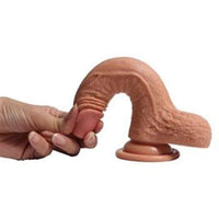 18,5 cm Belden Bau011flamalu0131 &Ccedil;ift Katmanlu0131 Realistik Dildo Penis Set - U6135B