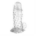13,5 cm Klitoral Uyarıcılı Tırtıklı Penis Kılıfı - B1117