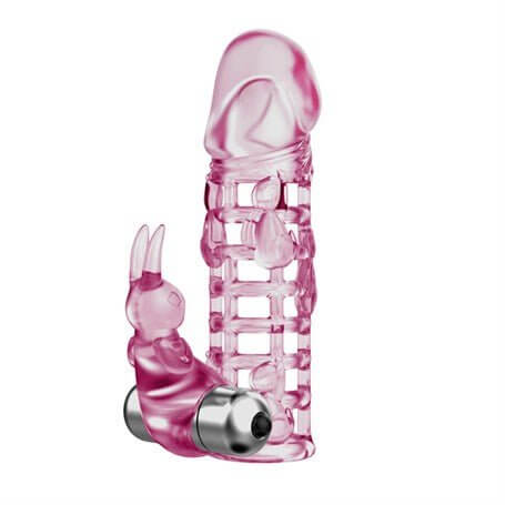 13 cm Klitoris Uyarıcılı Titreşimli Penis Kılıfı - B1251