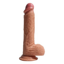 22 cm Et Dokulu Realistik Penis Vantuzlu Kalın Dildo - Dean - U6133