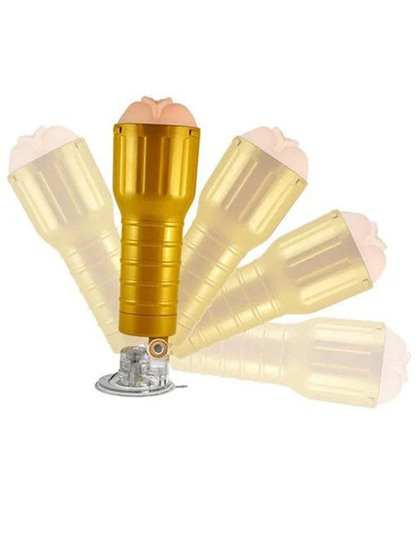 Desire Cup Fener Tipi Vantuzlu Suni Vajina Mastürbatör - Altın - C-8092G